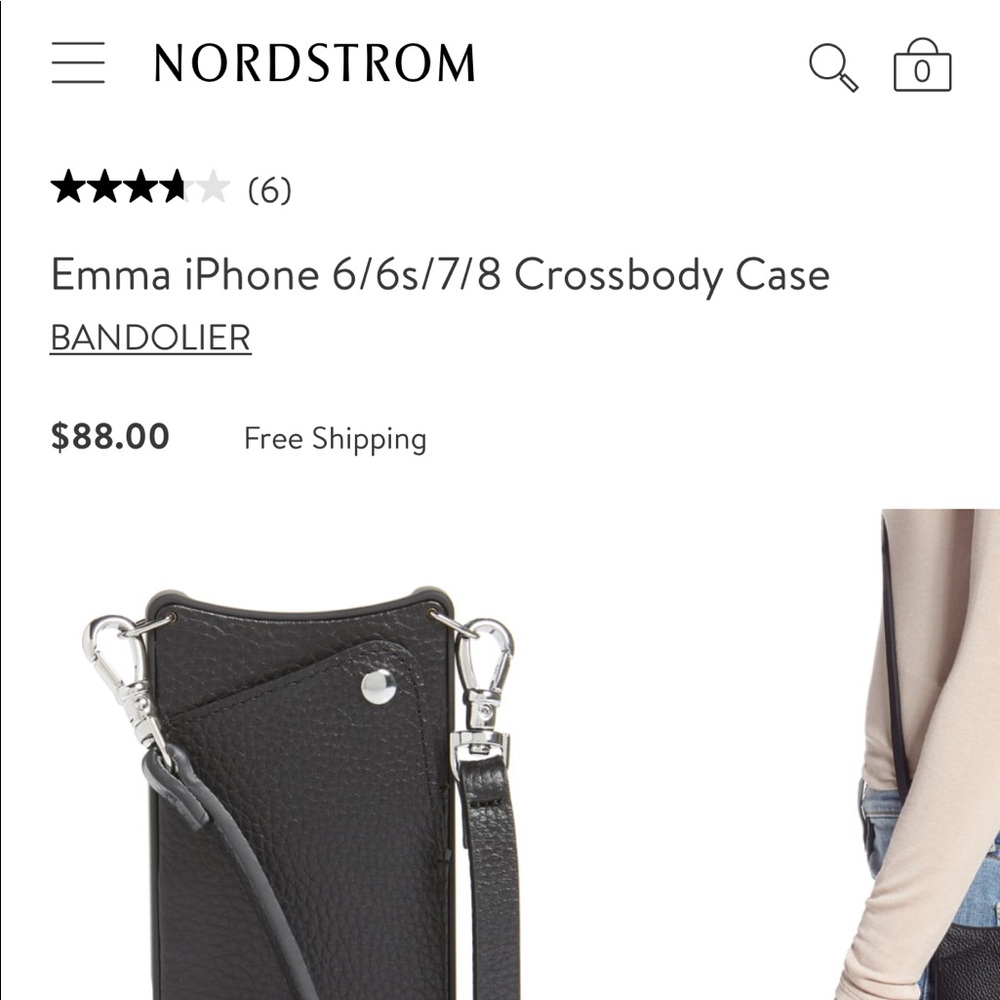 Bandolier Black Leather iPhone Case 6/7